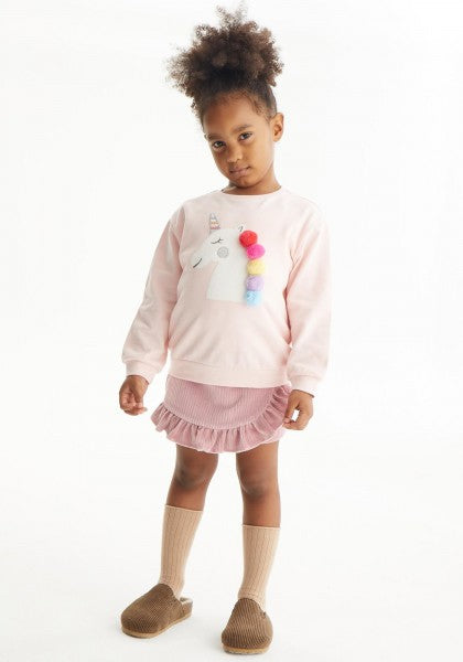 Roze shortje met volant
