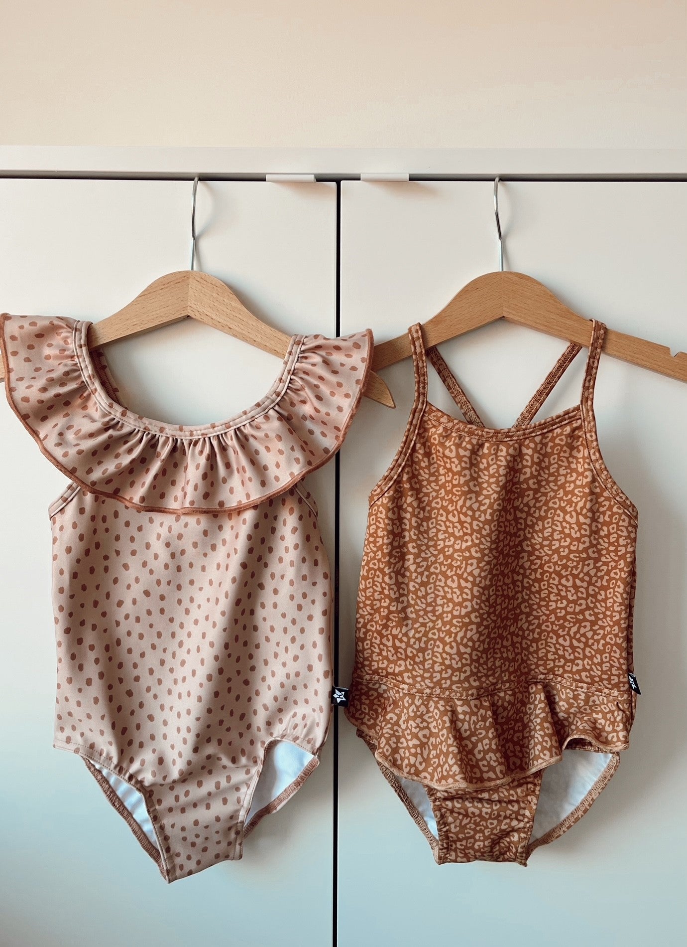 Badpak Ruffle Leopard Caramel