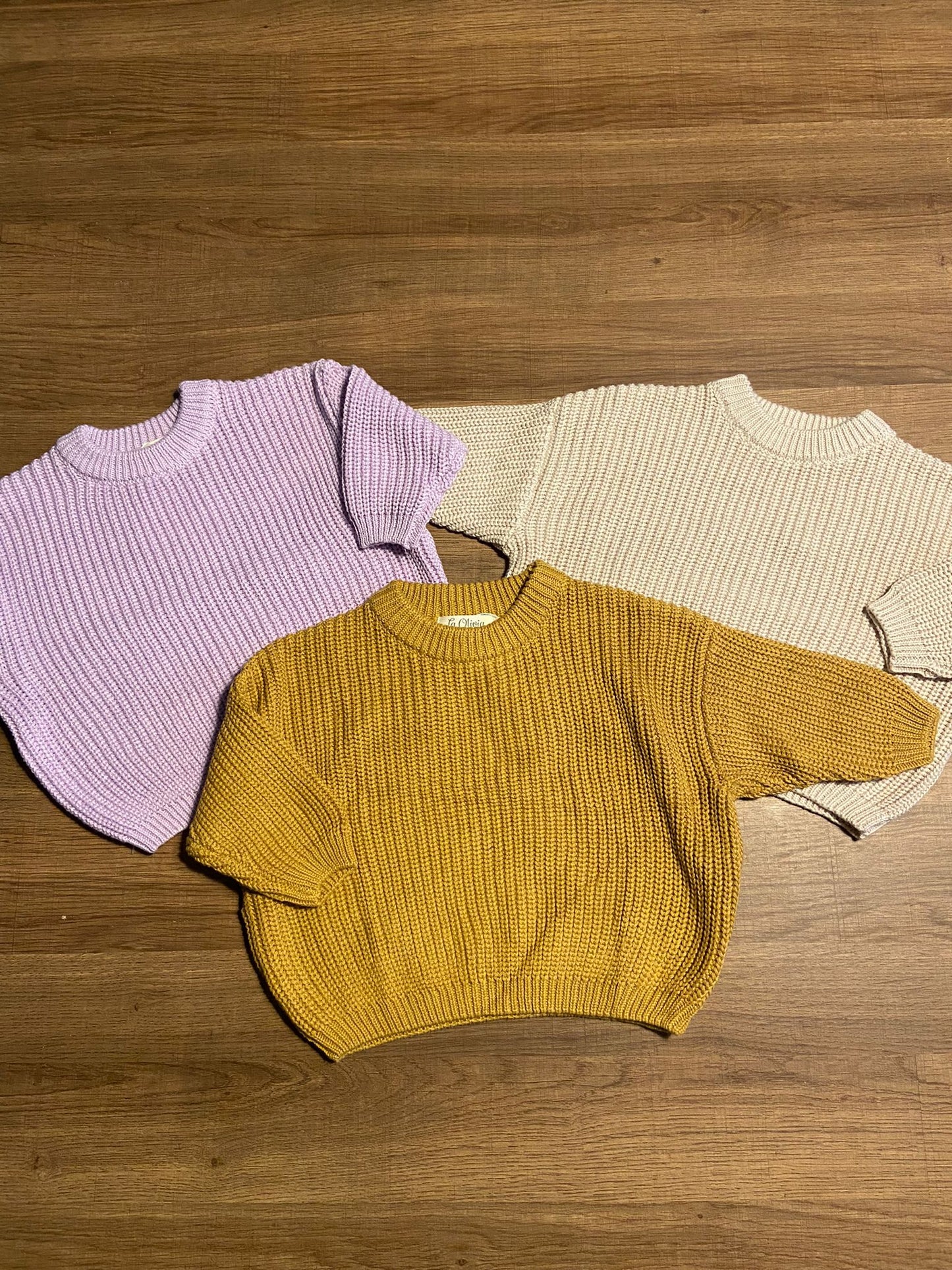 Knitted Sweater - Mosterd
