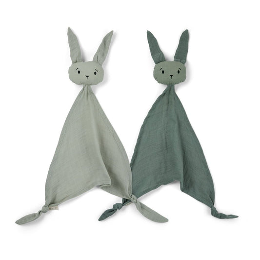 Knuffeldoek XL - 2 pack - lichtgroen/warmgroen