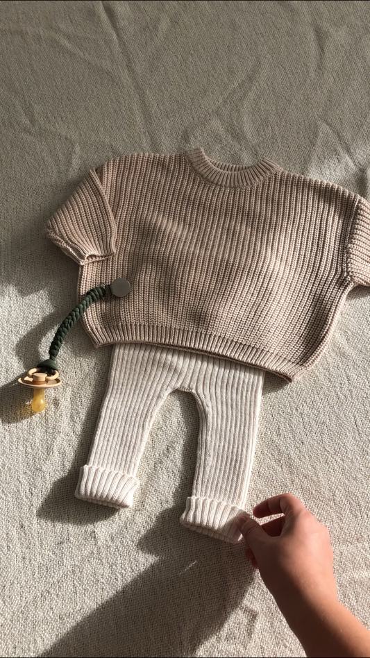 Knitted Sweater - Beige